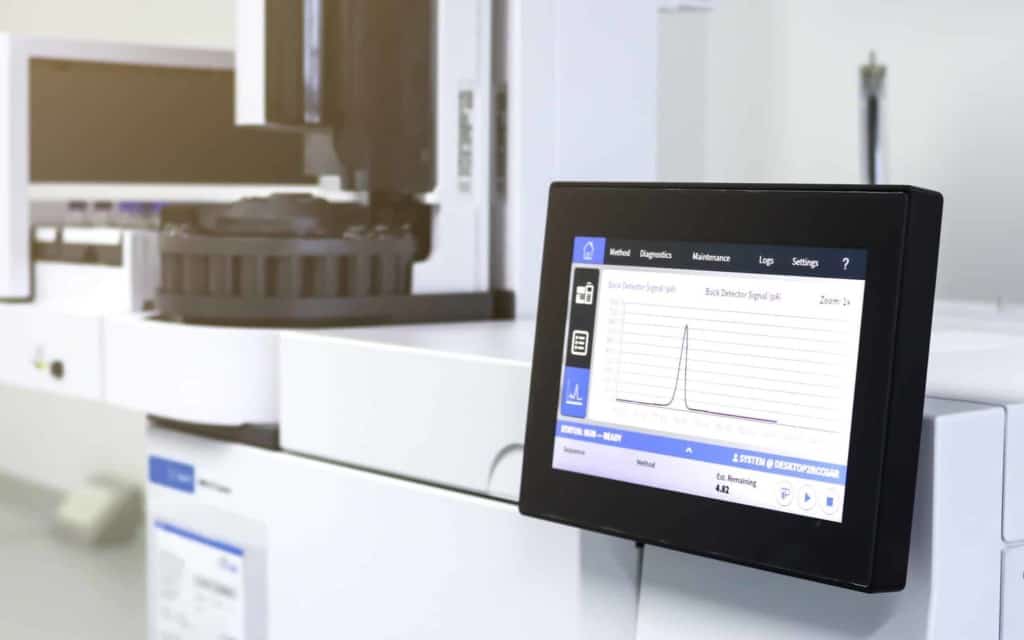 A photograph of equipment used in the analytical services Avid Bioservices provides - including characterization, testing, validation and sequencing.