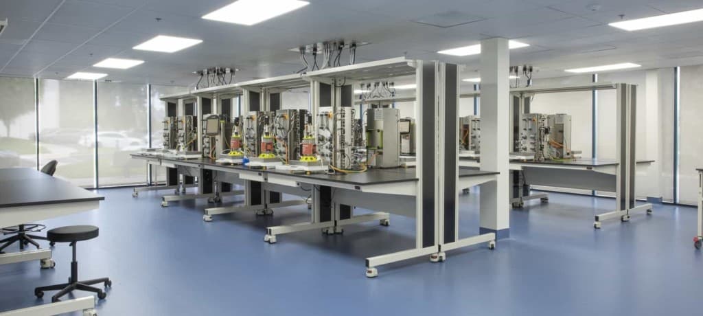 Photograph of equipment at Avid Bioservices' process development laboratory in California, USA
